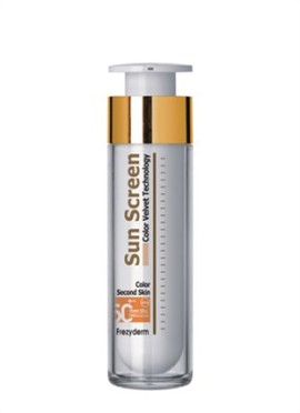 Frezyderm Sun Screen Color Velvet Face Cream SPF 50+, Έγχρωμη Αντηλιακή Κρέμα με Υψηλή Πορστασία και Mατ υφή 50 ml