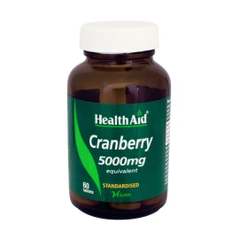 Health Aid Cranberry 5000mg, Συμπλήρωμα με Κράνμπερυ για υγιές ουροποιητικό σύστημα 60caps