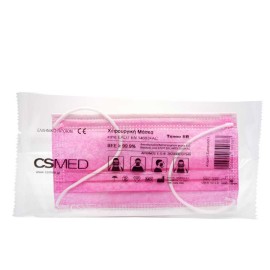 CSMED Ιατρική Μάσκα Συσκευασμένη Ρόζ Xρώμα Τύπου ΙΙR 1 τμχ
