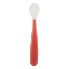 Chicco Softly Spoon, Μαλακό Κουτάλι Σιλικόνης για μωρά σε Χρώμα Κόκκινο από 6m+ 1 τμχ : Πράσινο