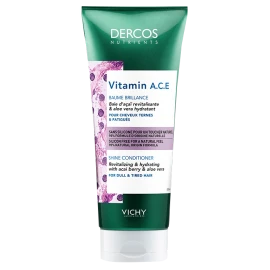 Vichy Dercos Nutrients Vitamin A.C.E Shine Conditioner, Αναζωογονητικό Conditioner με Acai Berry & Αloe για Θαμπά & Άτονα μαλλιά 200ml