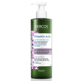 Vichy Dercos Vitamin A.C.E. Shine Shampoo, Αναζωογονητικό σαμπουάν με Acai Berry & Αloe για Θαμπά & Άτονα μαλλιά 250ml