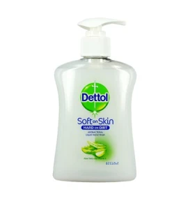 Dettol Liquid Antibacterial Hand Wash, Αντιβακτηριδιακό Υγρό Κρεμο-σάπουνο χεριών με Eκχύλισμα Αλόης με Αντλία (Θρεπτικό) 250ml
