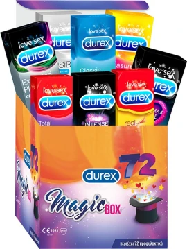 Durex Magic Box Limited Edition, Συλλογή 72 προφυλακτικών με διαφορετικά σχέδια
