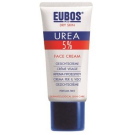 EUBOS Face Cream Urea 5%, Ενυδατική Κρέμα Προσώπου για Ξηρό, Τραχύ και Τεντωμένο Δέρμα 50ml