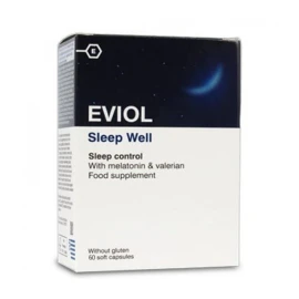 Eviol Sleep Well, Συμπλήρωμα Διατροφής για Ρύθμιση του Ύπνου 60Soft Caps
