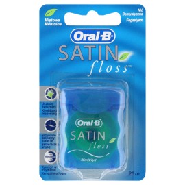 Oral B Satin Floss 25m Mint Μεσοδόντιο οδοντικό νήμα με γεύση μέντας 1τμχ
