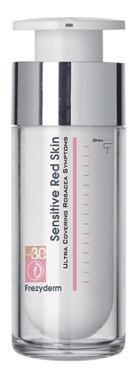FrezyDerm Sensitive Red Skin Tinted SPF30 CC Cream, Έγχρωμη Επικαλυπτική Κρέμα με Προστασία Spf30, για Ευαίσθητο Δέρμα, 30ml