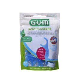 Gum Easy Flossers 890, Οδοντικό Νήμα Ελαφρώς Κερωμένο σε Διχάλες Μίας Χρήσης 30 Τμχ