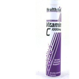 Health Aid Vitamin C 1000mg, Συμπλήρωμα Διατροφής Με Υψηλή Περιεκτικότητα Σε Βιταμίνη C Πορτοκάλι με Γεύση Φραγκοστάφυλο 20 effect.tabs