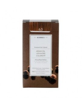 Korres Argan Oil Advanced Colorant 6.3 D 50ml : Μόνιμη Βαφή Μαλλιών με τεχνολογία Pigment-Lock που κλειδώνει το χρώμα