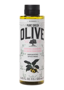 Korres Pure Greek Olive Shower Gel Golden Apple, Αφρόλουτρο με Xρυσό Μήλο, 250ml