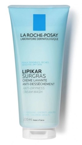 La Roche Posay Lipikar Surgras Creme Lavante, Καθαριστικό Κρεμοντούς για αποκατάσταση του Ξηρού Δέρματος. Κατάλληλο για Βρέφη, Παιδιά & Ενληλικες 200ml