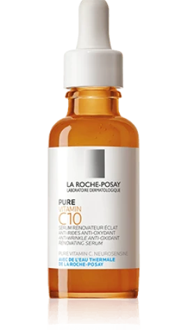 La Roche Posay Pure Vitamin C10 Serum, Aντιοξειδωτικός Oρός Προσώπου με βιταμίνη C, για Ρυτίδες, Έλλειψη Λάμψης, Ανομοιόμορφη Όψη, για την ανάδειξη της λάμψης του ευαίσθητου δέρματος 30ml