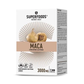 Superfoods Maca, Συμπλήρωμα για Αύξηση της Libido σε Άντρες και Γυναίκες 50caps