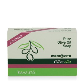 Macrovita Pure Olive Oil Soap, Παραδοσιακό Σαπούνι από Λάδι Ελιάς με Άρωμα Λεβάντας 100gr