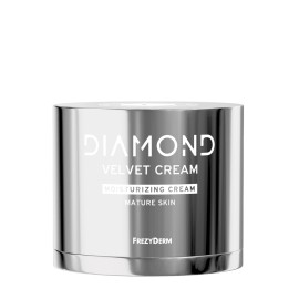 Frezyderm Diamond Velvet Moisturizing Cream, Ενυδατική Κρέμα Προσώπου για Ώριμο Δέρμα, σχεδιασμένη με πούδρα διαμαντιού 50ml