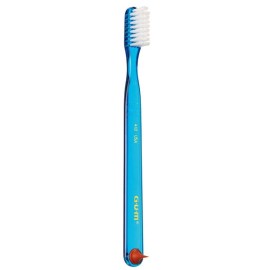 Gum Classic Full Soft 411 Toothbrush, Οδοντόβουρτσα Μαλακή για την αφαίρεση της οδοντικής πλάκας  σε Μπλε & Κίτρινο Χρώμα 1 τμχ : Μπλέ