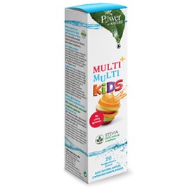 Power Health Multi + Multi Kids, Συμπλήρωμα Διατροφής για Παιδιά, με Stevia & Γεύση Φράουλα 20 αναβρ.δισκία 