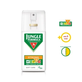 Jungle Formula Strong Soft Care, Εντομοαπωθητικό Σπρέι Χωρίς Άρωμα και Οινόπνευμα 75ml