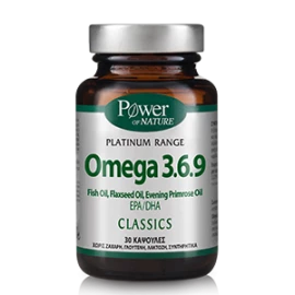 Power Health Platinum Range Omega 3.6.9, Συμπλήρωμα Διατροφής με Ωμεγα 3.6.9 Λιπαρά Οξέα για την ομαλή λειτουργία της καρδιάς 30caps