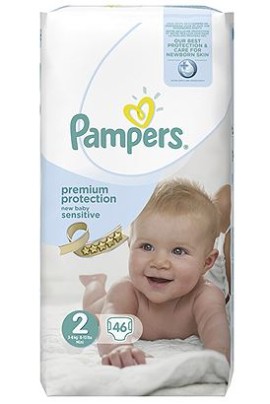 Pampers New Baby Sensitive No 2 (3-6kg) 46Τμχ