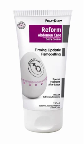 Frezyderm Reform Abdomen Care Body Cream, Κρέμα-τζελ για Σύσφιξη, Λιπόλυση, Επανόρθωση, Ειδική Φροντίδα Μετά Τον Τοκετό, 150ml