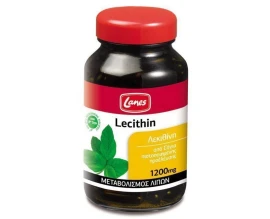Lanes Lecithin, Συμπλήρωμα Διατροφής Mε Λεκιθίνη για Μεταβολισμό Λιπών 1200Mg 75Κάψουλες