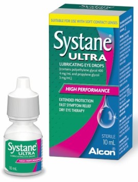 Alcon Systane Ultra Drops, Λιπαντικές Οφθαλμικές Σταγόνες Υψηλής Απόδοσης 10ml