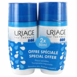 Uriage Promo Pack Deodorant Roll-On, Αντιιδρωτικό Αποσμητικό που Προσφέρει 24ώρη Προστασία 2 x 50ml