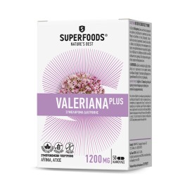Superfoods Valeriana Plus, Συμπλήρωμα για την Αϋπνία & το Άγχος 50caps