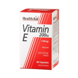 Health Aid Vitamin E 200iu 134mg, Βιταμίνη Ε Με αντιοξειδωτική δράση, για την προστασία του δέρματος 60caps