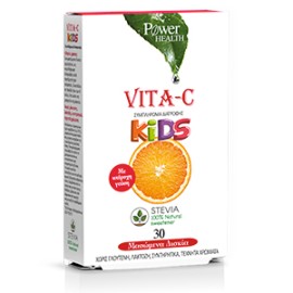 Power Health Vita-C Kids, Συμπλήρωμα Διατροφής για Παιδιά με Βιταμίνη C, 30 μασώμενα δισκία