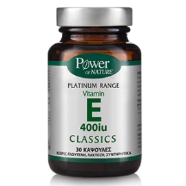 Power Health Platinum Range Vitamin E 400iu, Συμπλήρωμα διατροφής για Γυναίκες συμβάλλει στην προστασία των κυττάρων από το οξειδωτικό στρες & στην αναπαραγωγή 30caps